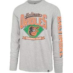 Baltimore Orioles Fair Ball Franklin Long Sleeve T-Shirt Gray