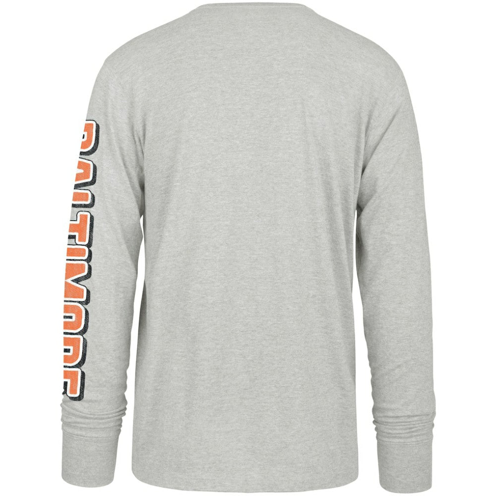 Baltimore Orioles Fair Ball Franklin Long Sleeve T-Shirt Gray