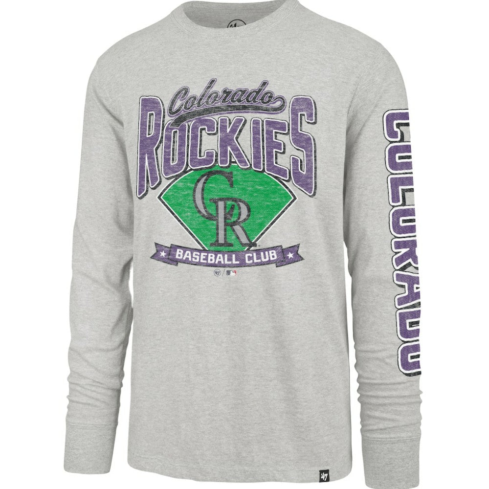 Colorado Rockies Fair Ball Franklin Long Sleeve T-Shirt Gray