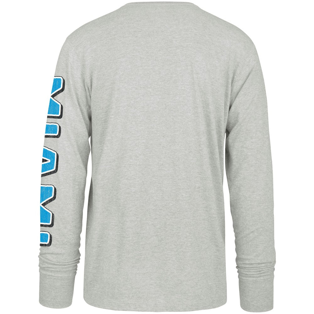 Miami Marlins Fair Ball Franklin Long Sleeve T-Shirt Gray