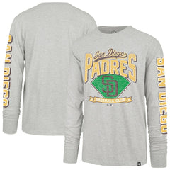 San Diego Padres Fair Ball Franklin Long Sleeve T-Shirt Gray