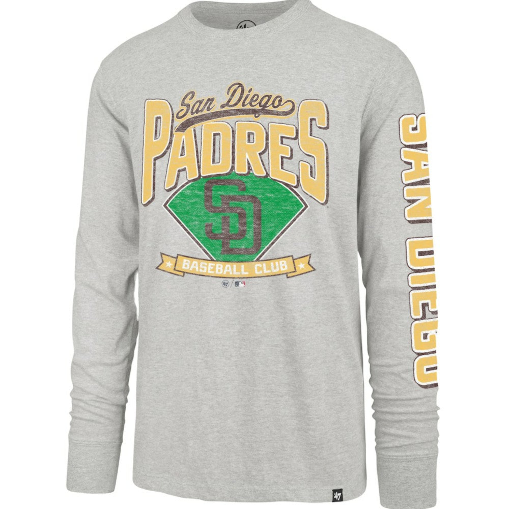 San Diego Padres Fair Ball Franklin Long Sleeve T-Shirt Gray
