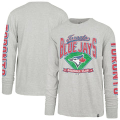 Toronto Blue Jays Fair Ball Franklin Long Sleeve T-Shirt Gray