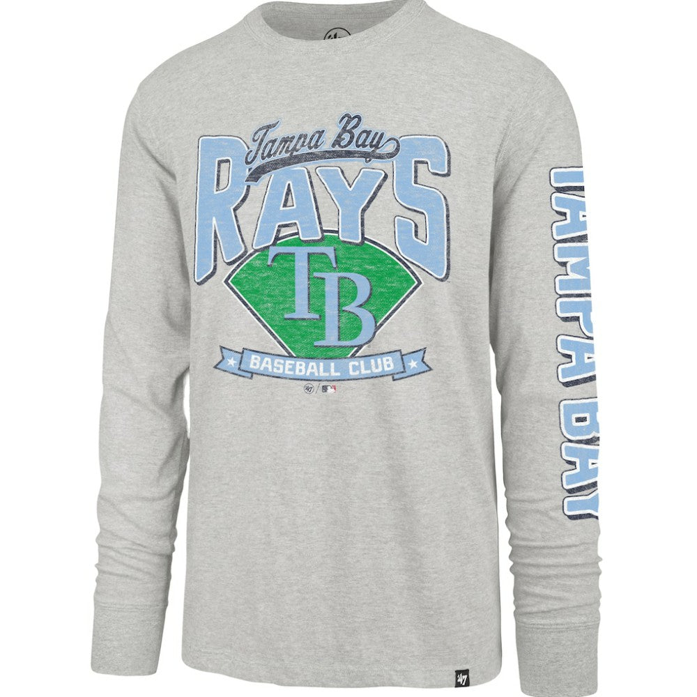 Tampa Bay Rays Fair Ball Franklin Long Sleeve T-Shirt Gray