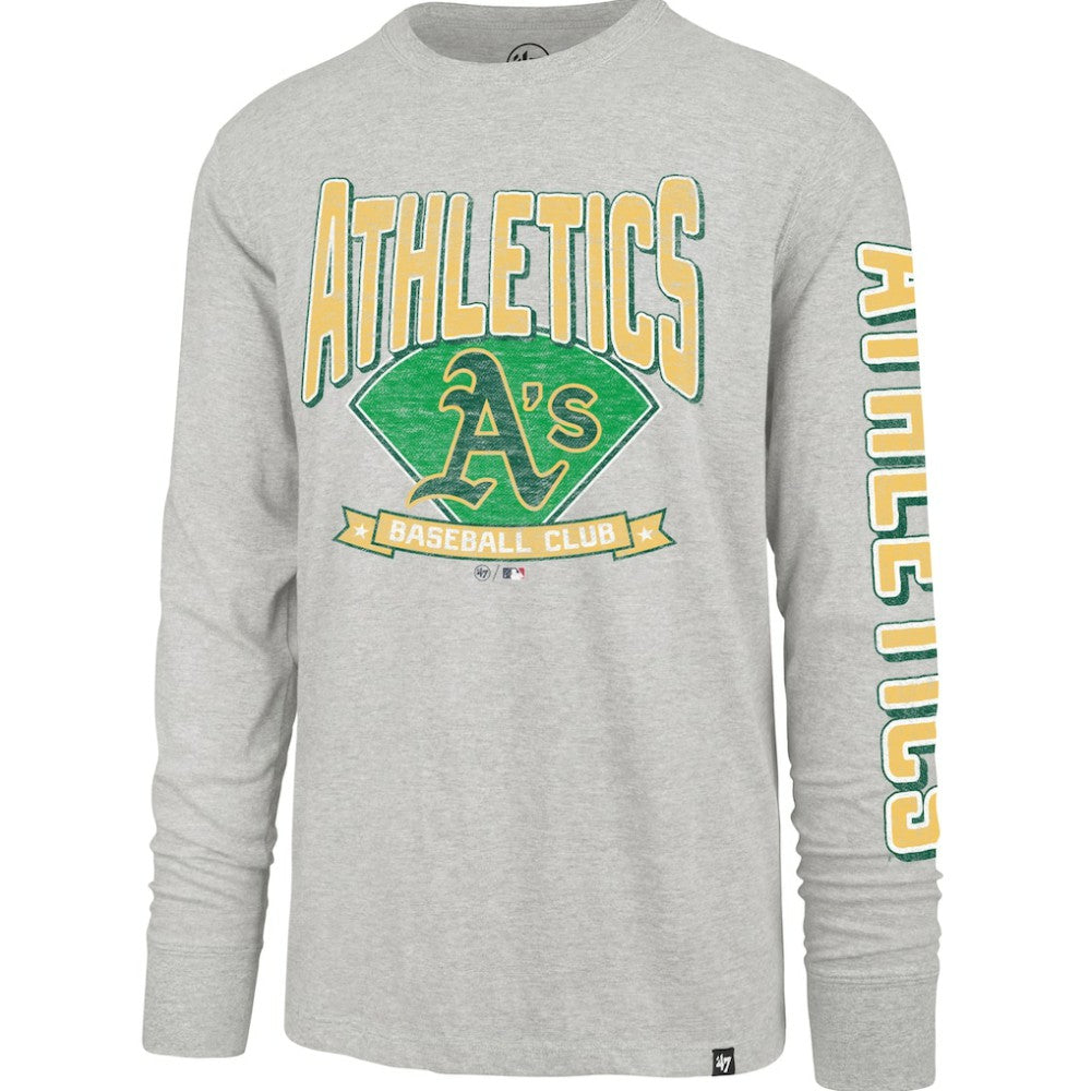 Athletics Fair Ball Franklin Long Sleeve T-Shirt Gray