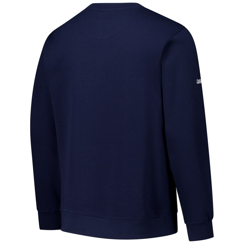 Milwaukee Brewers Stitches Lightweight Crew Sweatshirt Navy