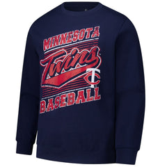 Minnesota Twins Stitches Lightweight Crew Sweatshirt Navy