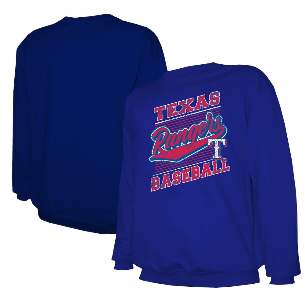 Texas Rangers Stitches Lightweight Crew Sweatshirt Royal