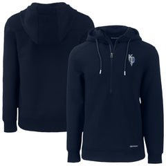 Kansas City Royals Cutter & Buck Roam Eco Recycled Half-Zip Pullover Hoodie Navy