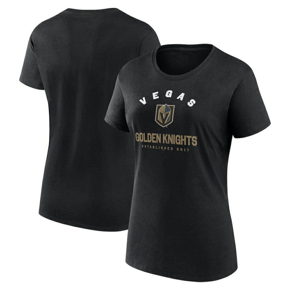 Vegas Golden Knights Logo Athletic Women's Unrivaled T-Shirt - Black T-shirts