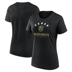 Vegas Golden Knights Logo Athletic Women's Unrivaled T-Shirt - Black T-shirts