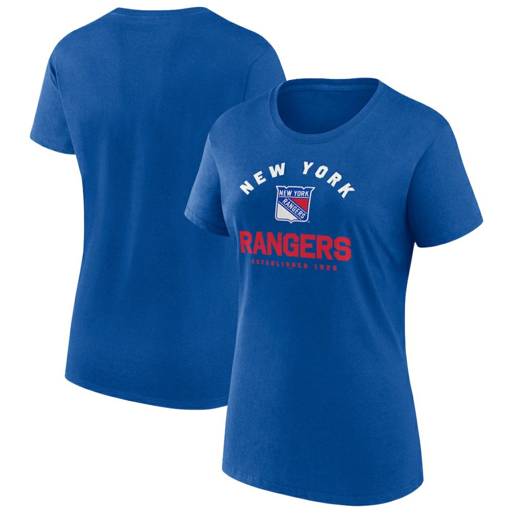 New York Rangers Logo Athletic Women's Unrivaled T-Shirt - Blue T-shirts