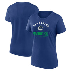 Vancouver Canucks Logo Athletic Women's Unrivaled T-Shirt - Blue T-shirts
