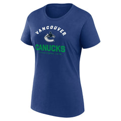 Vancouver Canucks Logo Athletic Women's Unrivaled T-Shirt - Blue T-shirts