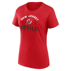 New Jersey Devils Logo Athletic Women's Unrivaled T-Shirt - Red T-shirts