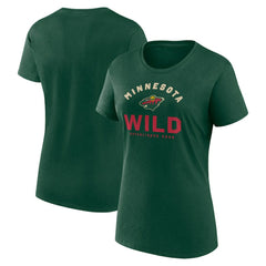 Minnesota Wild Logo Athletic Women's Unrivaled T-Shirt - Green T-shirts