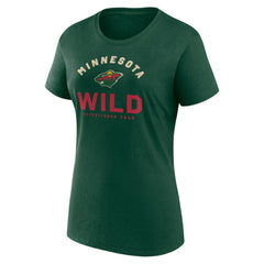 Minnesota Wild Logo Athletic Women's Unrivaled T-Shirt - Green T-shirts