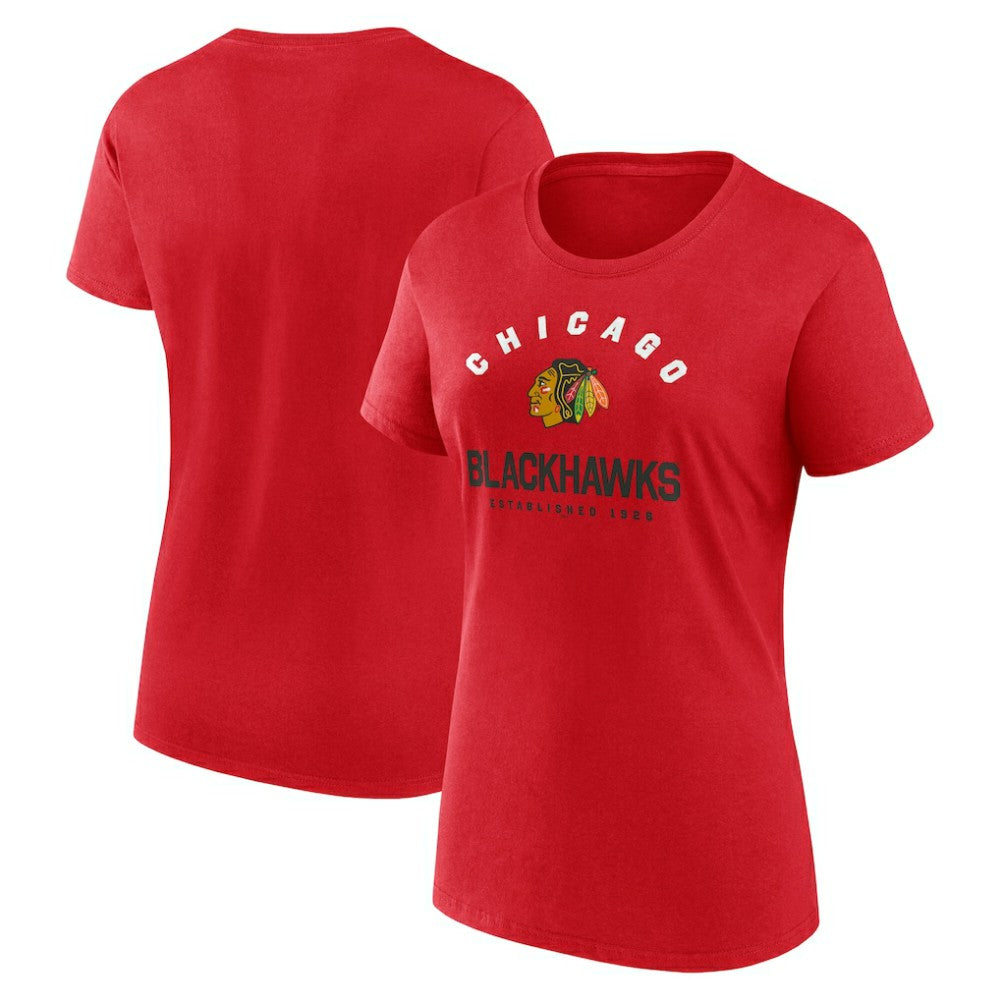 Chicago Blackhawks Logo Athletic Women's Unrivaled T-Shirt - Red T-shirts