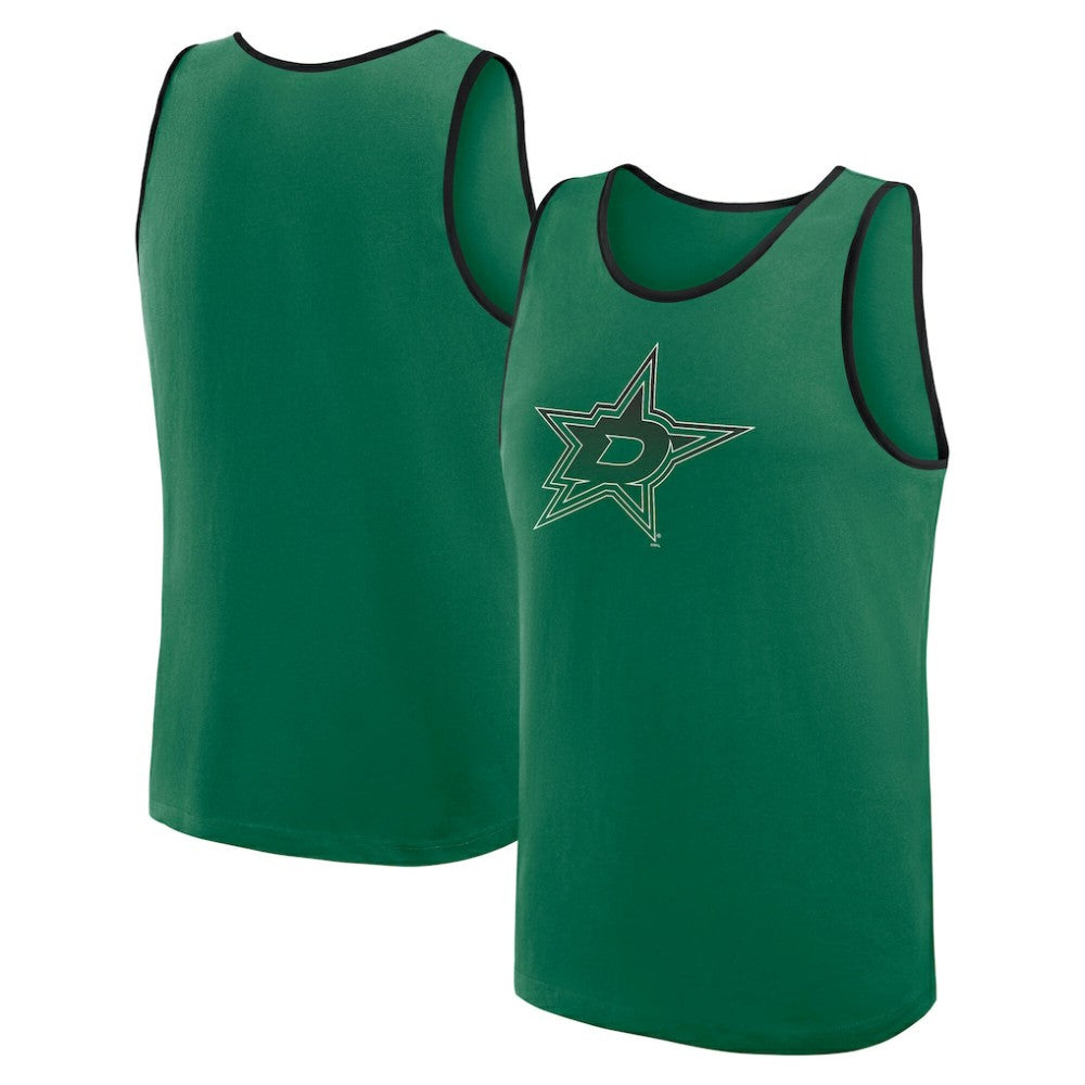 Dallas Stars Logo Athletic Unmatched Success Tank Top - Kelly Green Tank Top
