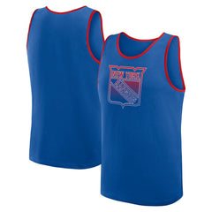 New York Rangers Logo Athletic Unmatched Success Tank Top - Blue Tank Top