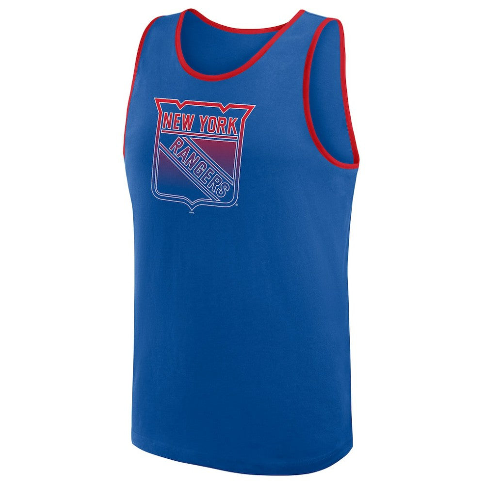 New York Rangers Logo Athletic Unmatched Success Tank Top - Blue Tank Top