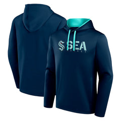 Seattle Kraken Logo Athletic Head Start Pullover Hoodie - Navy Hoodies