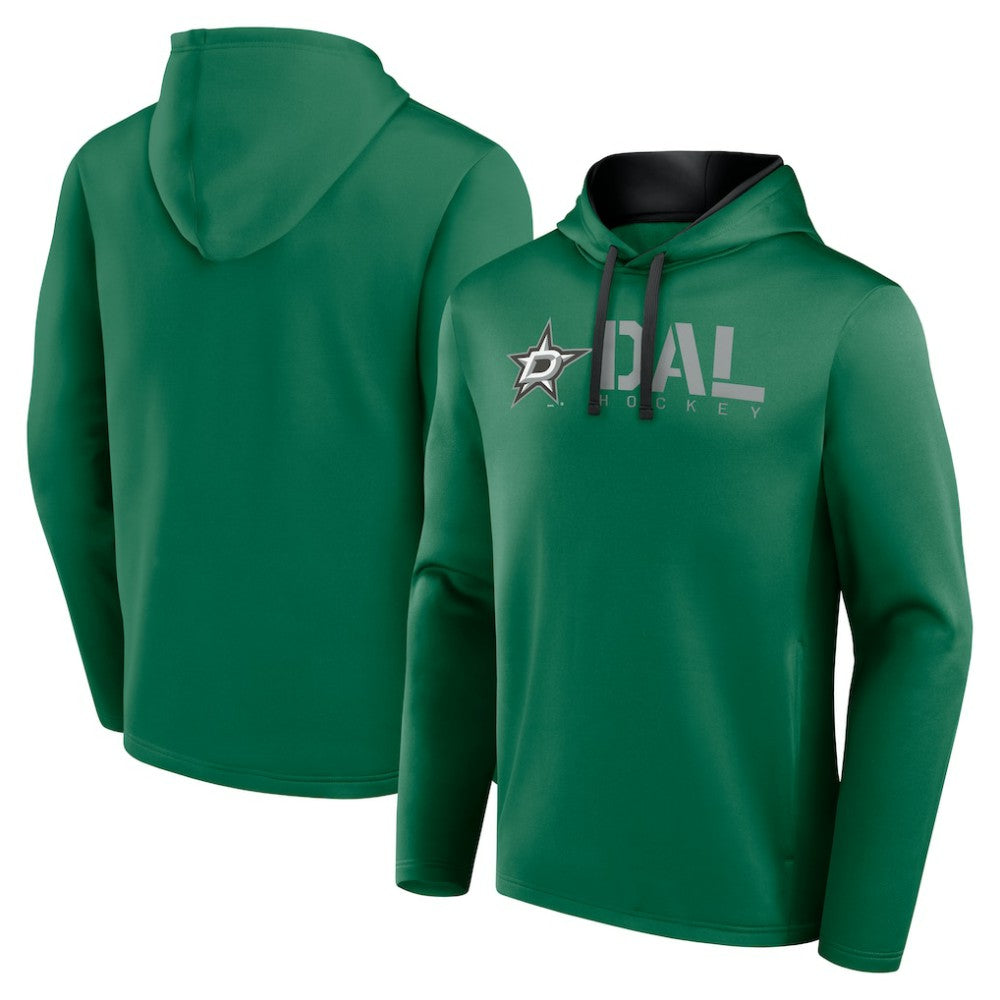 Dallas Stars Logo Athletic Head Start Pullover Hoodie - Kelly Green Hoodies