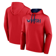 Washington Capitals Logo Athletic Head Start Pullover Hoodie - Red Hoodies