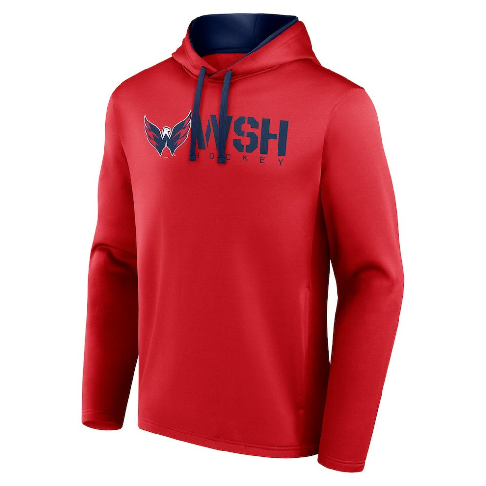 Washington Capitals Logo Athletic Head Start Pullover Hoodie - Red Hoodies