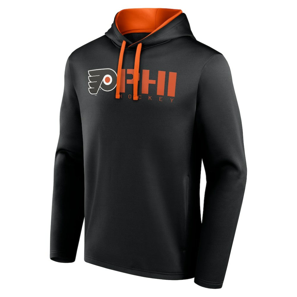 Philadelphia Flyers Logo Athletic Head Start Pullover Hoodie - Black Hoodies