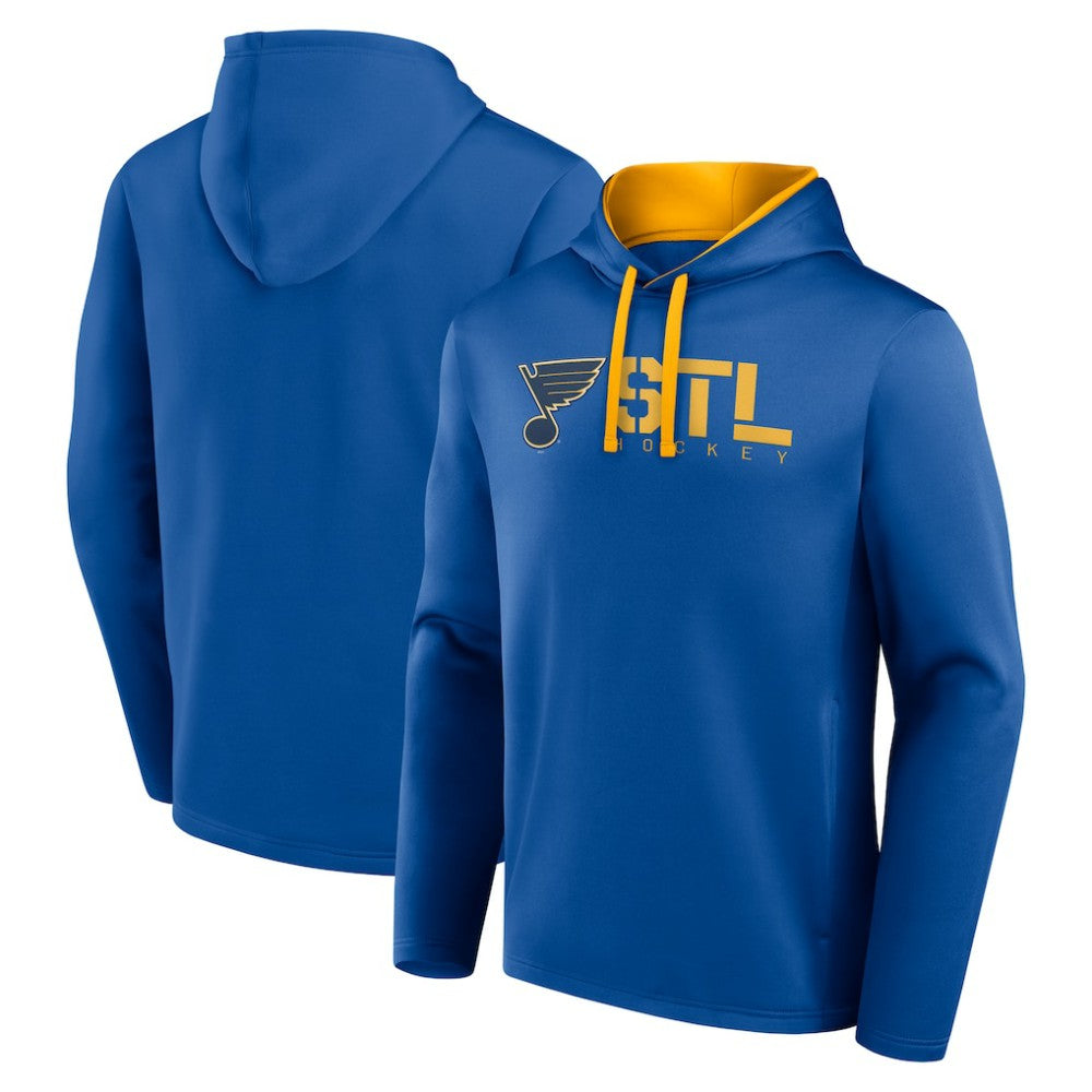 St. Louis Blues Logo Athletic Head Start Pullover Hoodie - Blue Hoodies