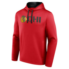 Chicago Blackhawks Logo Athletic Head Start Pullover Hoodie - Red Hoodies