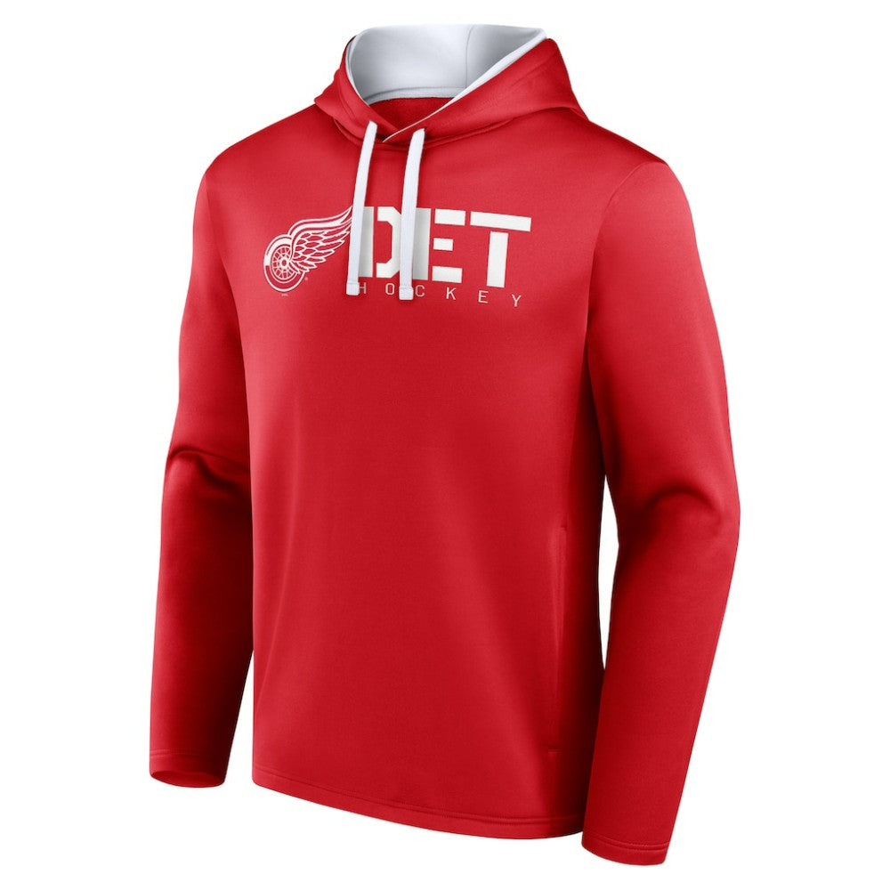 Detroit Red Wings Logo Athletic Head Start Pullover Hoodie - Red Hoodies