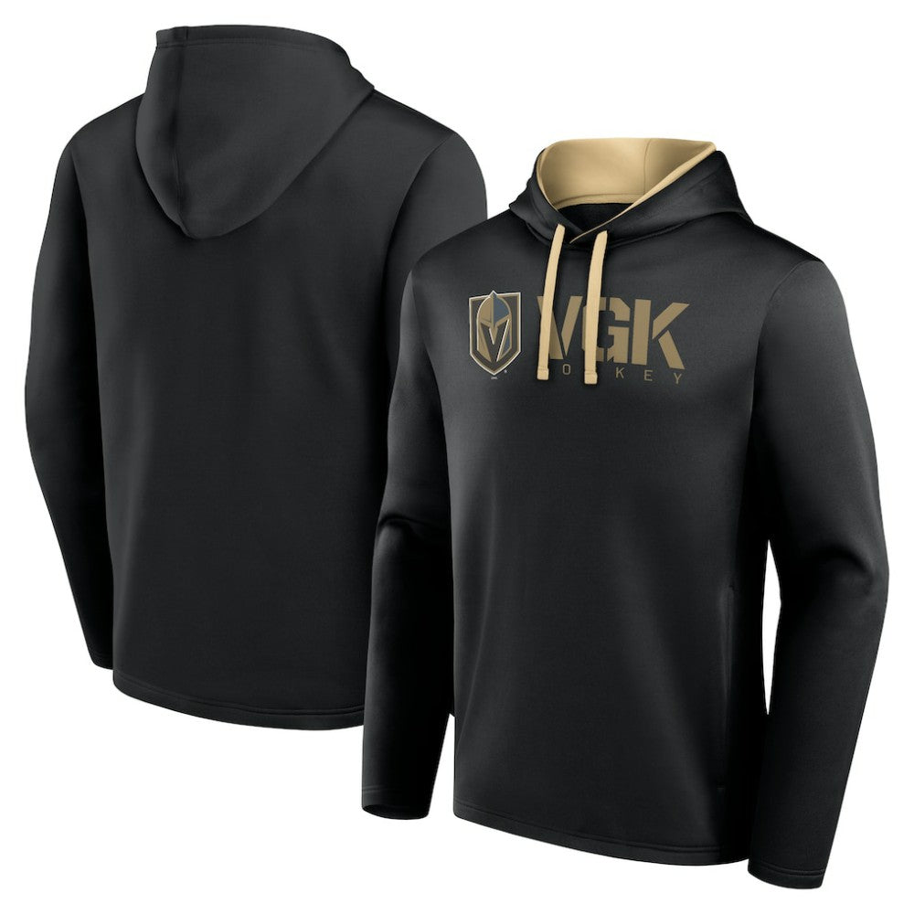 Vegas Golden Knights Logo Athletic Head Start Pullover Hoodie - Black Hoodies