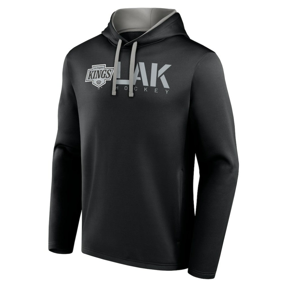 Los Angeles Kings Logo Athletic Head Start Pullover Hoodie - Black Hoodies