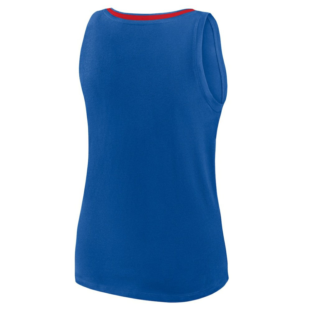 New York Rangers Logo Athletic Women's Stellar Win V-Neck Tank Top - Blue Tank Top