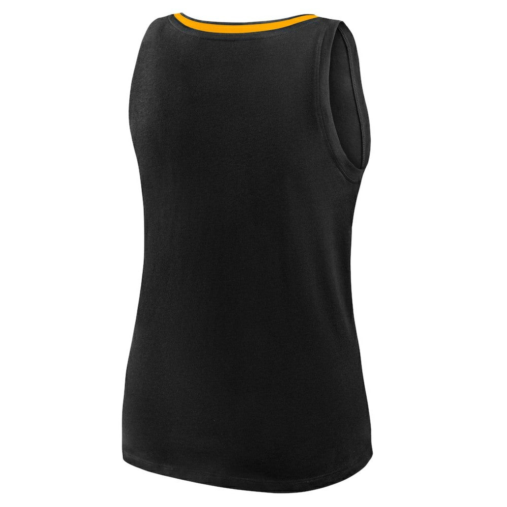 Boston Bruins Logo Athletic Women's Stellar Win V-Neck Tank Top - Black Tank Top