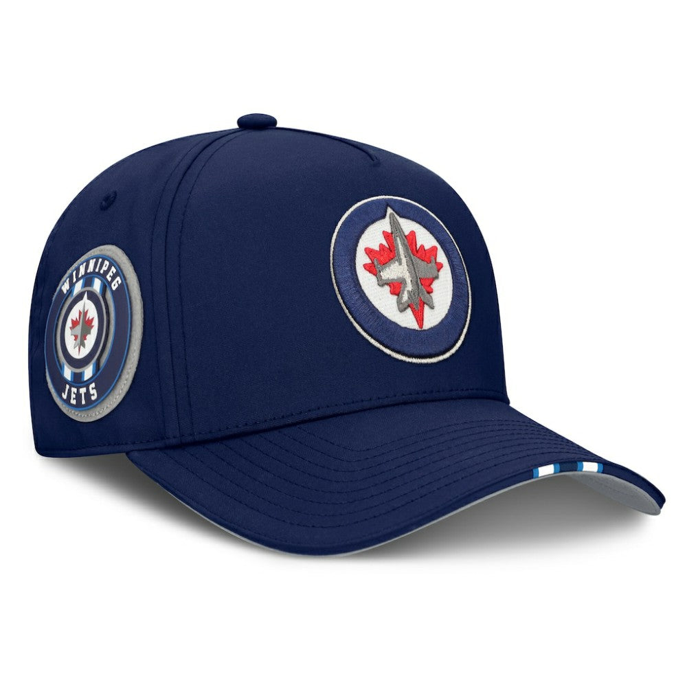 Winnipeg Jets Fanatics 2025 NHL Draft Authentic Pro On-Stage Podium A-Frame Adjustable Hat - Navy Hats