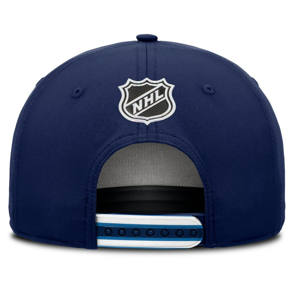 Winnipeg Jets Fanatics 2025 NHL Draft Authentic Pro On-Stage Podium A-Frame Adjustable Hat - Navy Hats