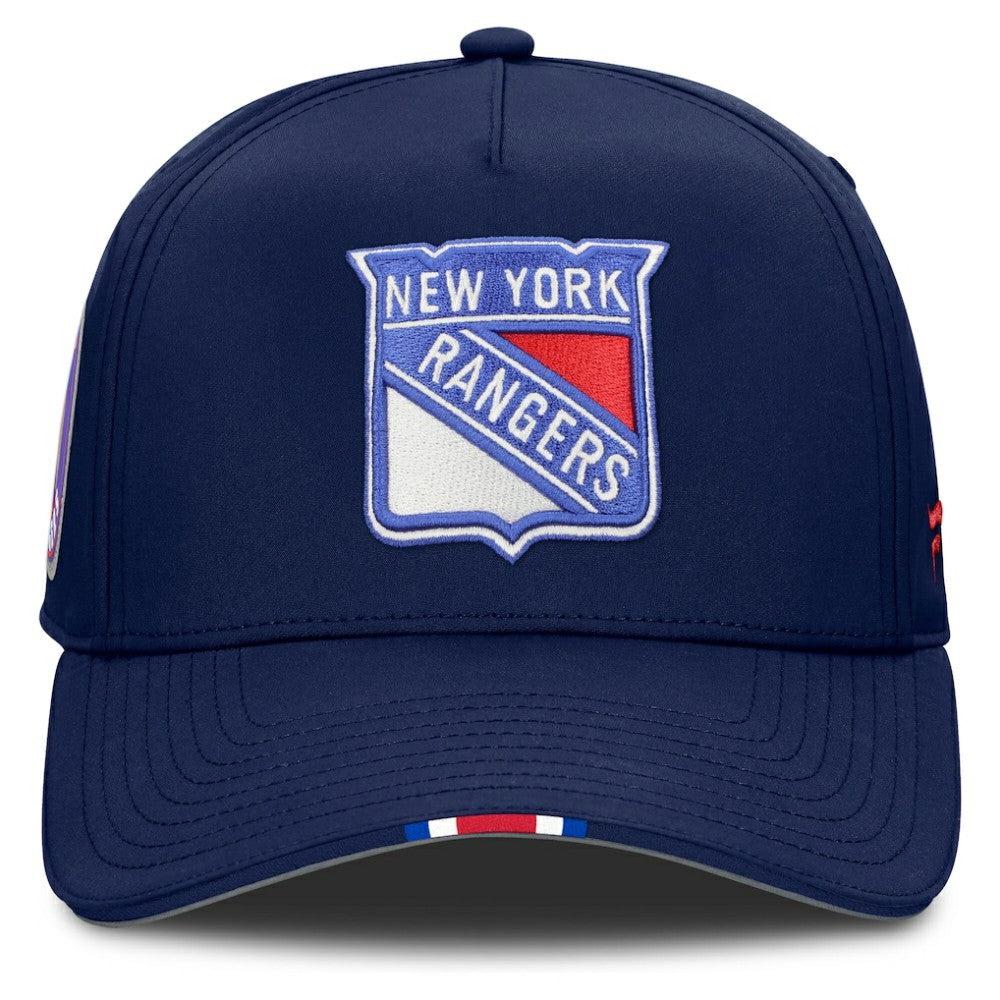 New York Rangers Fanatics 2025 NHL Draft Authentic Pro On-Stage Podium A-Frame Adjustable Hat - Navy Hats