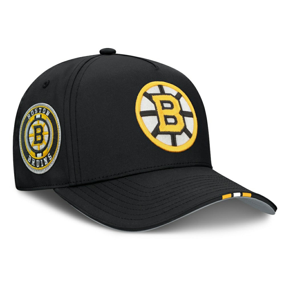 Boston Bruins Fanatics 2025 NHL Draft Authentic Pro On-Stage Podium A-Frame Adjustable Hat - Black Hats
