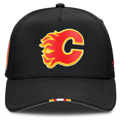 Calgary Flames Fanatics 2025 NHL Draft Authentic Pro On-Stage Podium A-Frame Adjustable Hat - Black Hats