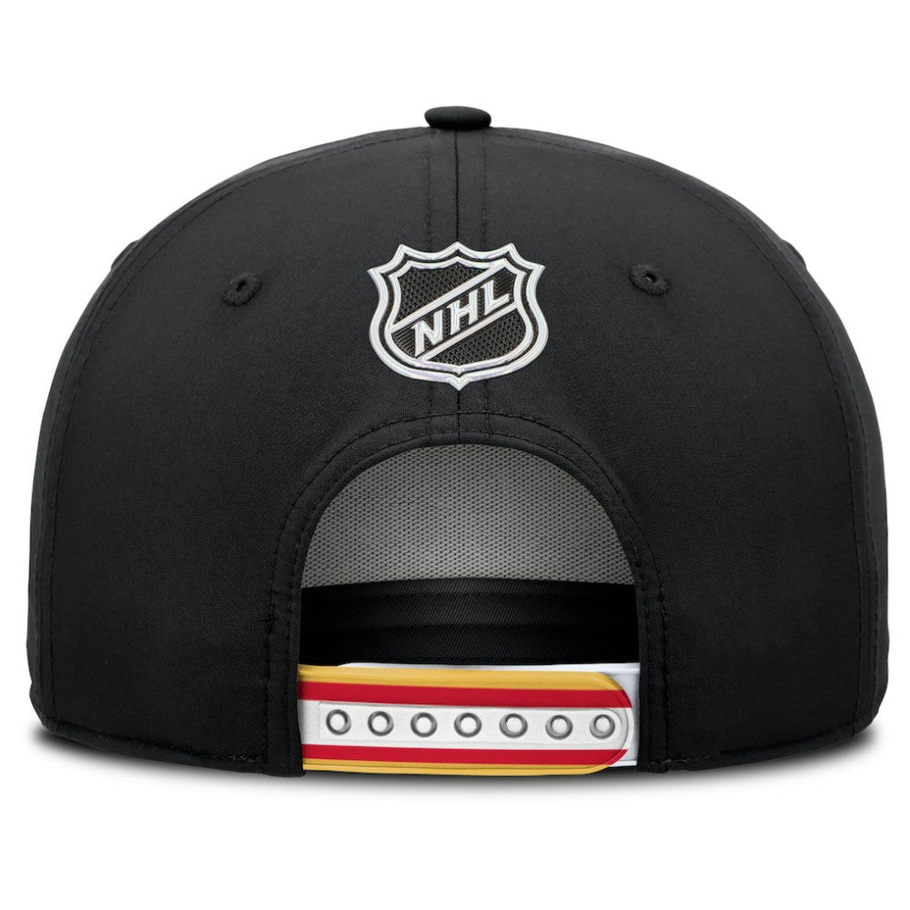Calgary Flames Fanatics 2025 NHL Draft Authentic Pro On-Stage Podium A-Frame Adjustable Hat - Black Hats