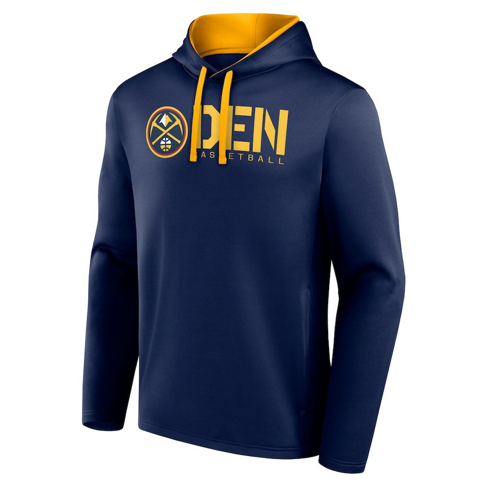 Denver Nuggets Logo Athletic Head Start Pullover Hoodie sale - Navy sale