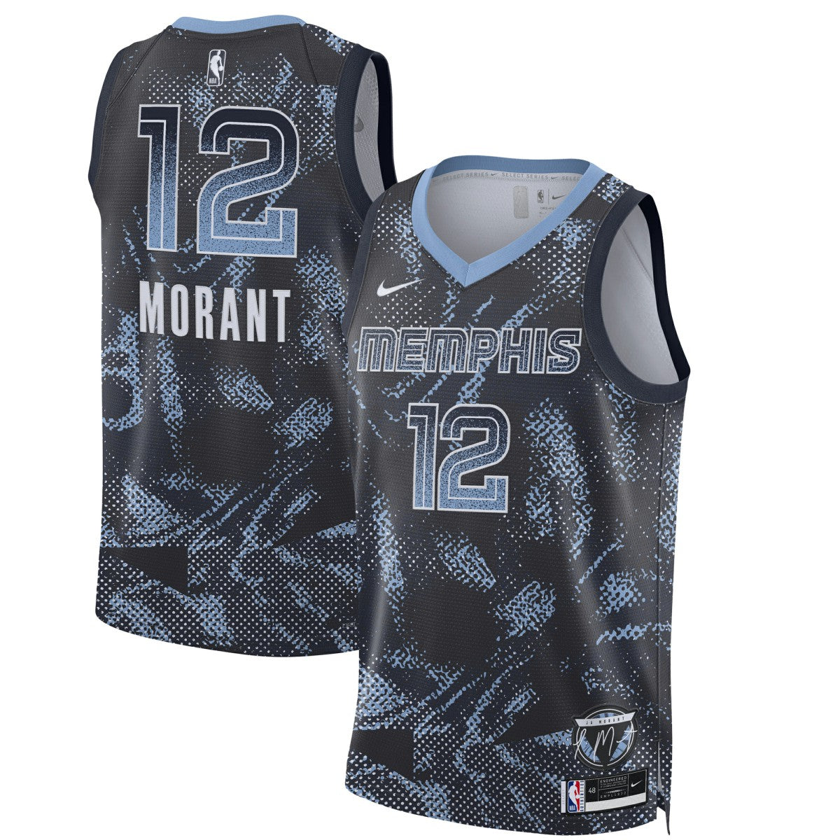 Ja Morant Memphis Grizzlies Unisex 2025 Select Series Swingman Player Jersey - Navy discount