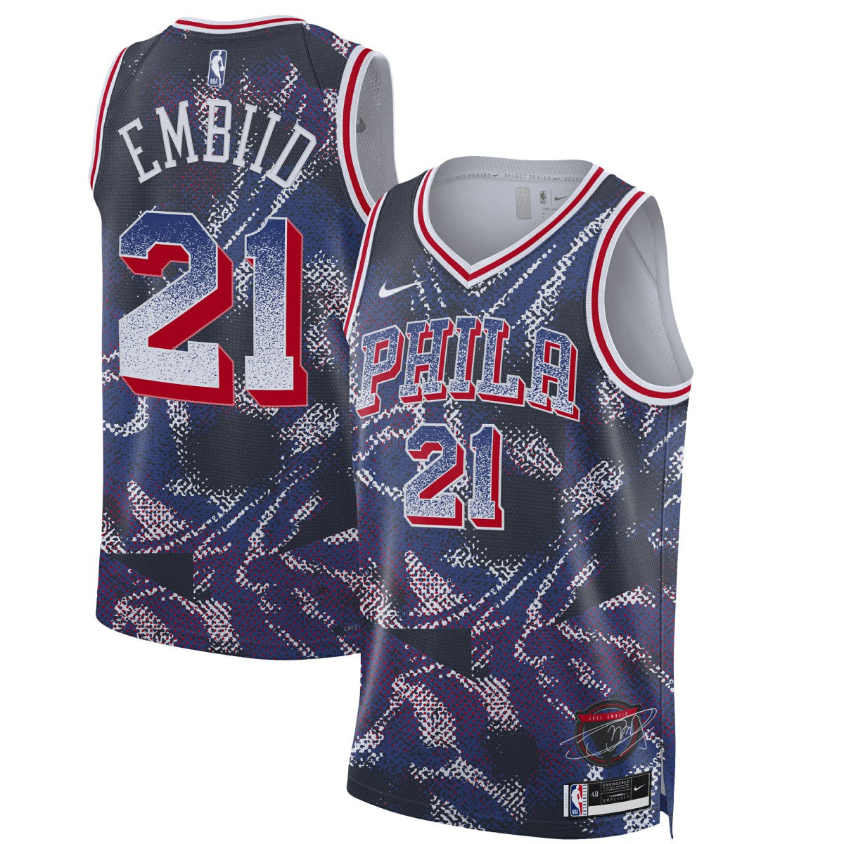 Joel Embiid Philadelphia 76ers Unisex 2025 Select Series Swingman Player Jersey - Navy discount