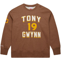 Tony Gwynn San Diego Padres Legends Collection Vintage Logo Name & Number Fleece Pullover Sweatshirt Brown