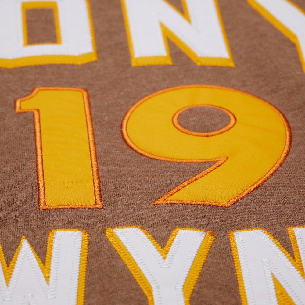 Tony Gwynn San Diego Padres Legends Collection Vintage Logo Name & Number Fleece Pullover Sweatshirt Brown