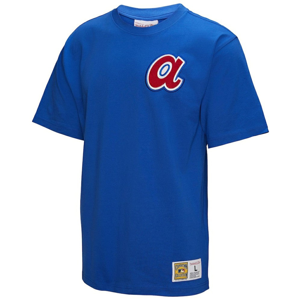 Hank Aaron Atlanta Braves Legends Collection Vintage Logo T-Shirt Royal