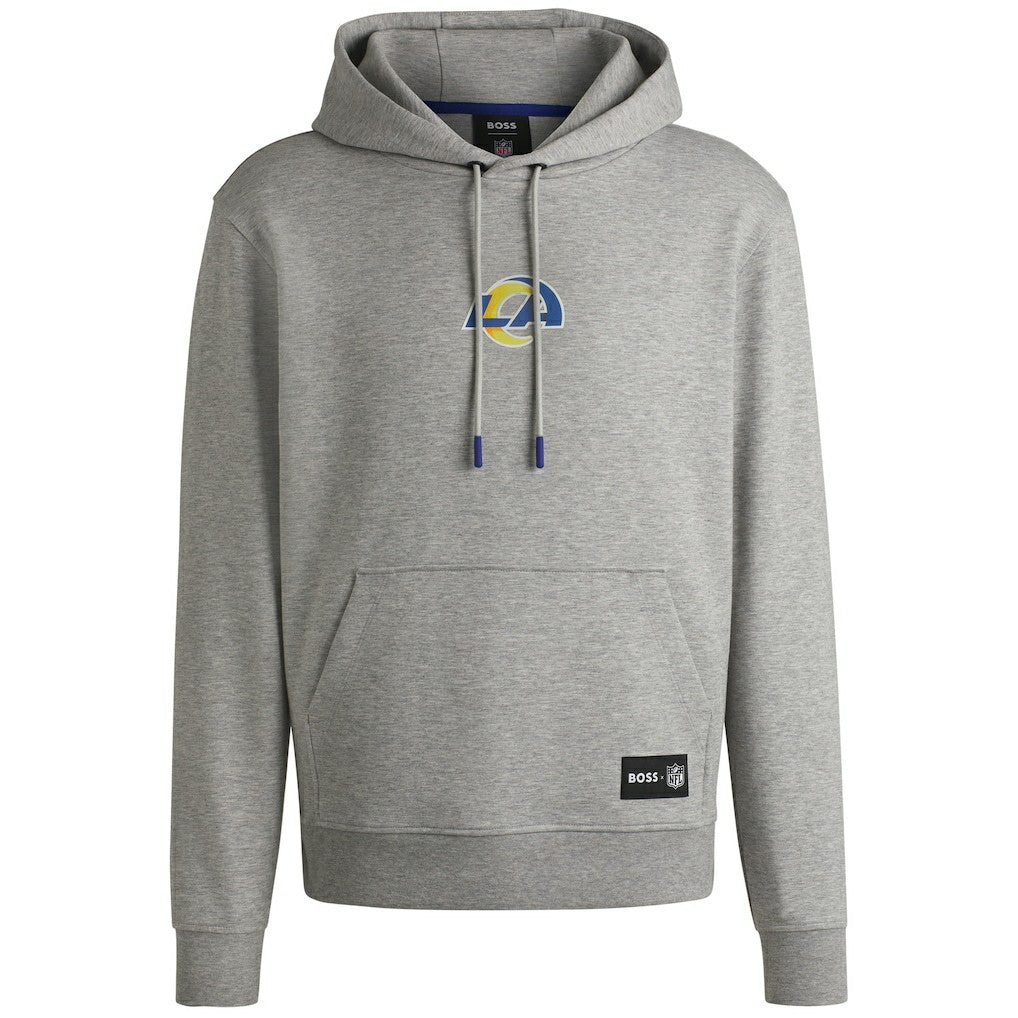 Los Angeles Rams Hugo Boss Unisex Woodson Tri-Blend Hoodie - Heather Gray on sale